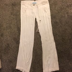 Flowy white whish pants